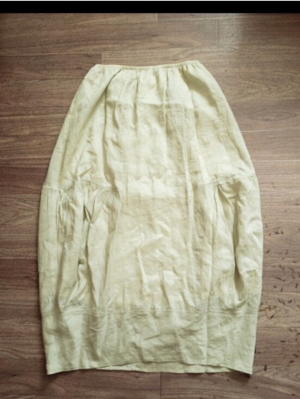 Clea 100% Ramie Maxi Skirt In Light Green sz L